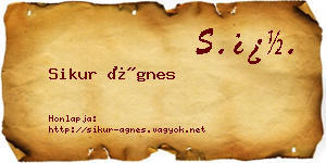 Sikur Ágnes névjegykártya