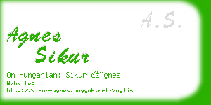 agnes sikur business card